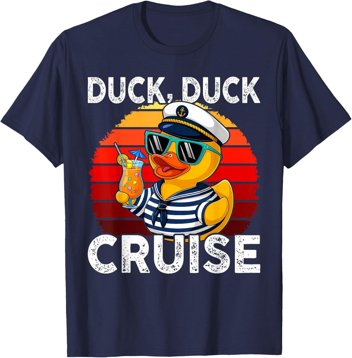 Cruising Ducks Duck Duck Cruise Family Vacation Rubber Duck T-Shirt - T-Shirt | Navy