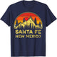 Vintage Santa Fe New Mexico NM Mountains Hiking Souvenir T-Shirt - T-Shirt | Navy