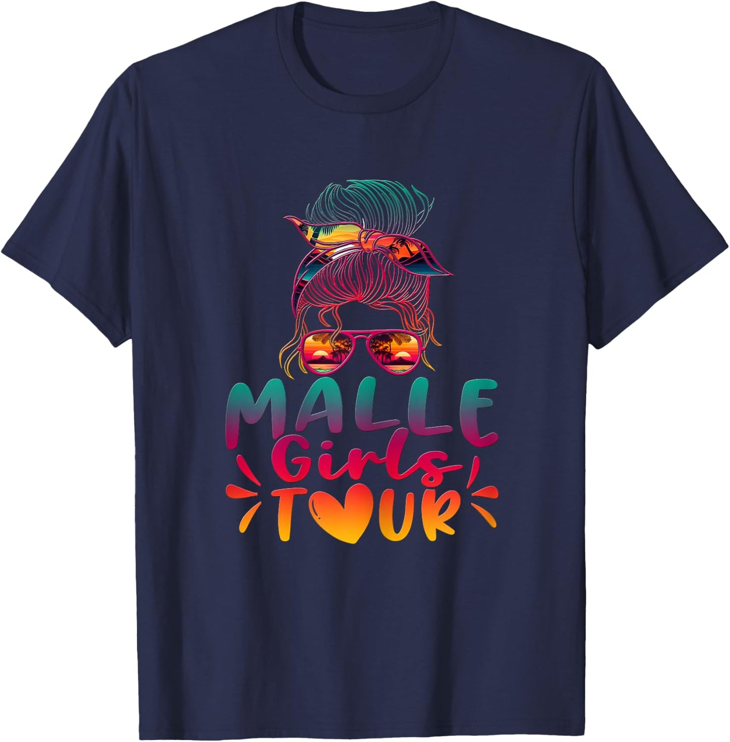Damen Malle Girls Tour Mädelsabend Mallorca Party Urlaub T-Shirt - T-Shirt | Navy