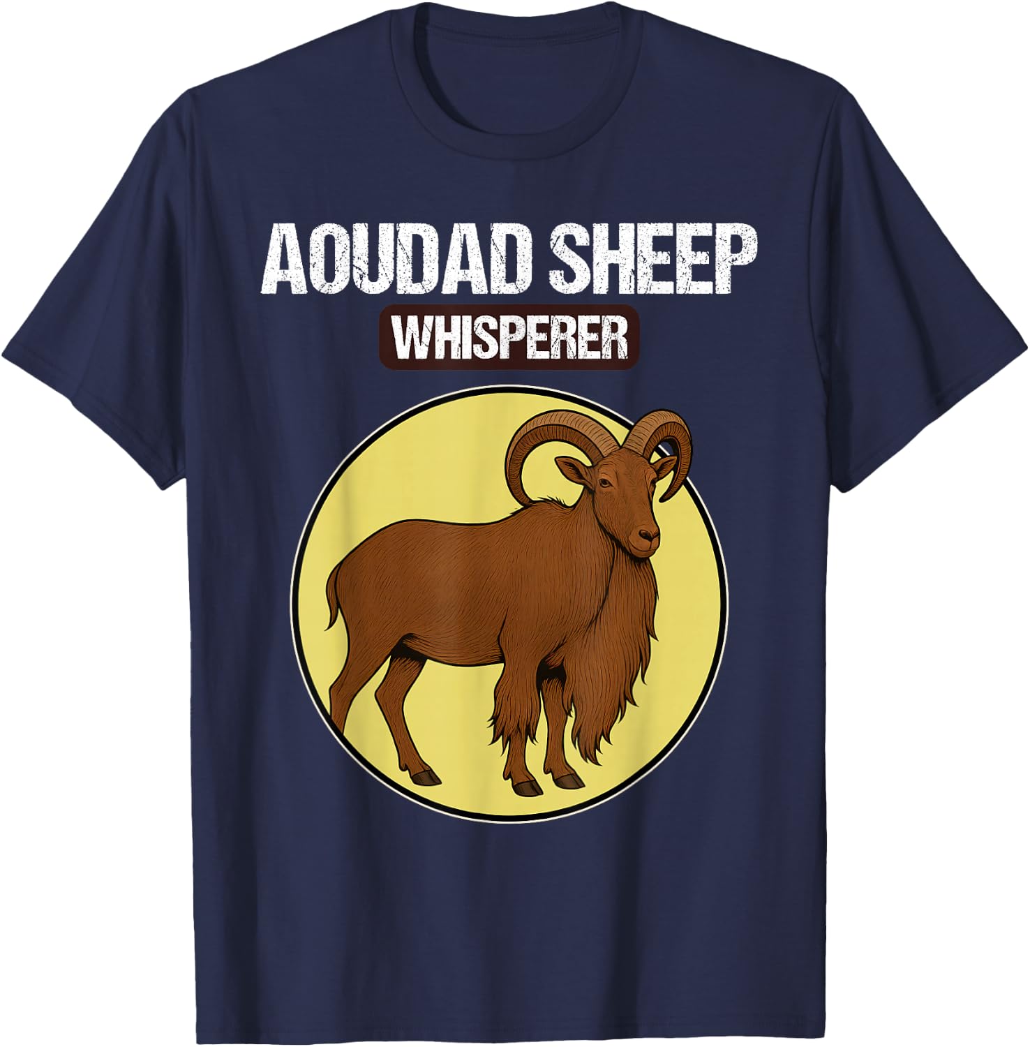 Aoudad Sheep Whisperer Aoudad Sheep T-Shirt - T-Shirt | Navy