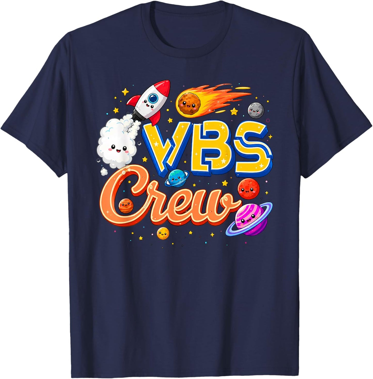 VBS Crew Vacation Bible School Squad Religious Weekend Group T-Shirt - T-Shirt | Navy