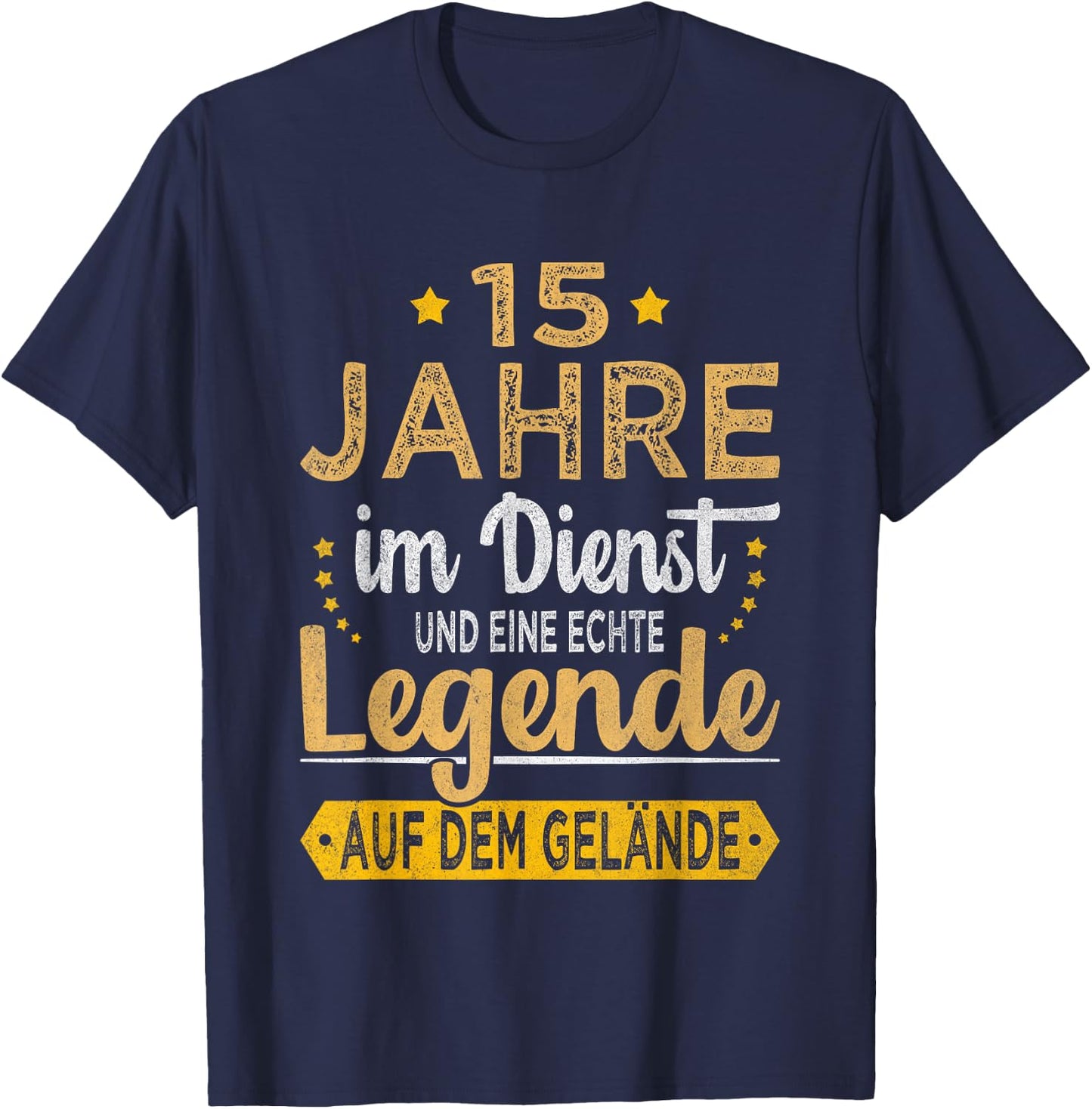 15 Jähriges Dienstjubiläum Arbeitsjubiläum Firmenjubiläum T-Shirt - T-Shirt | Navy