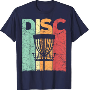 Disc Golf Vintage Frolf Retro Disc Golf Player T-Shirt - T-Shirt | Navy