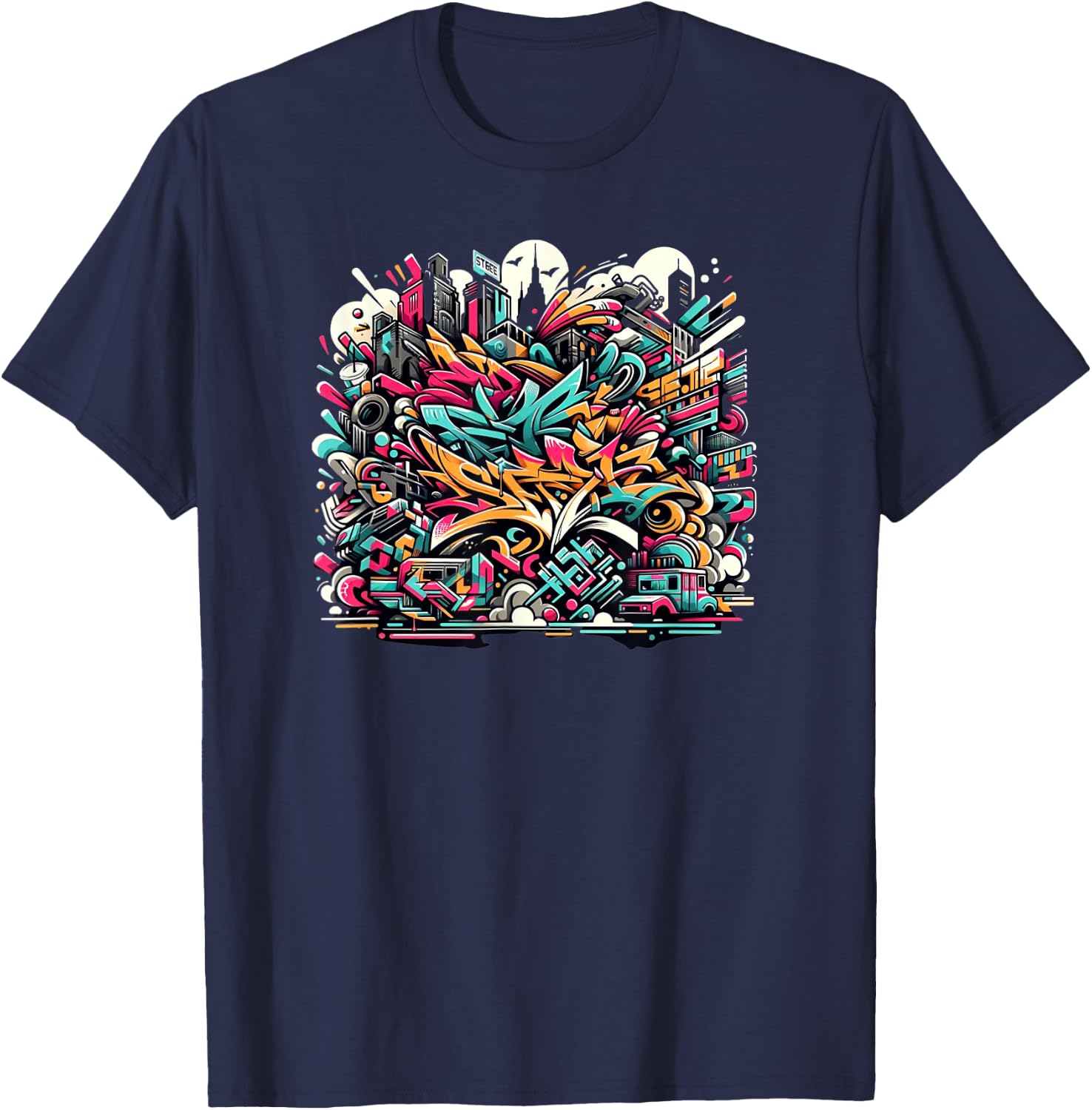 Graffiti Urban Art T-Shirt - T-Shirt | Navy