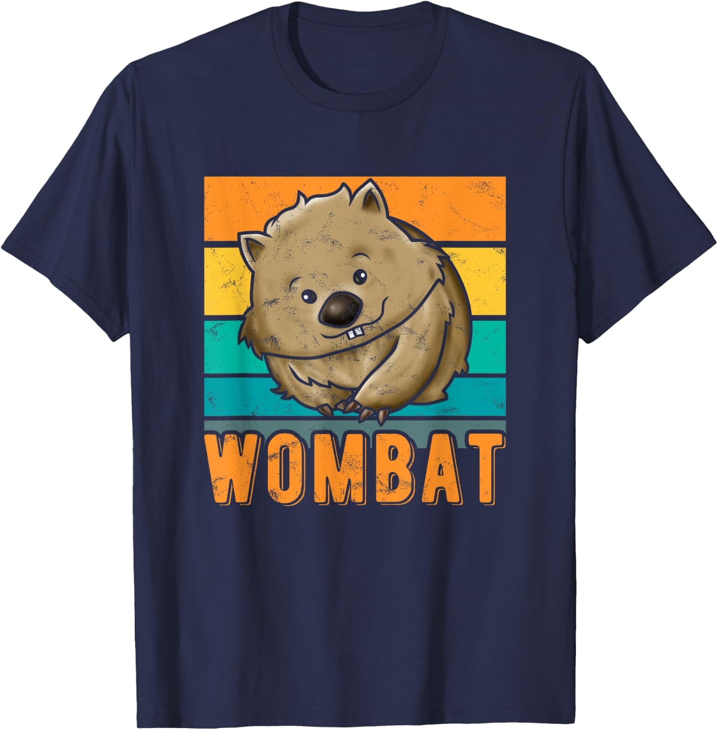 Retro Wombat T-Shirt - T-Shirt | Navy