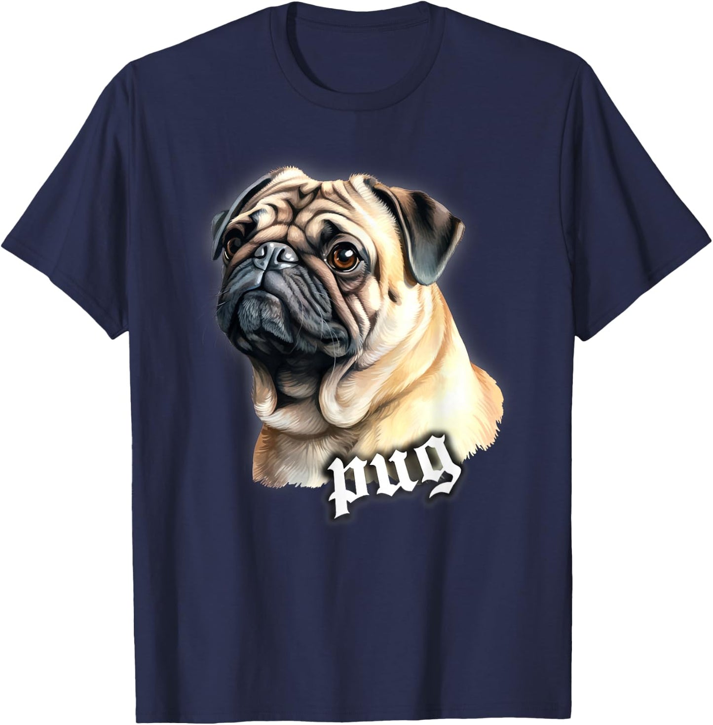 Pug Dog T-Shirt - T-Shirt | Navy
