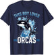 Funny Orca Animal This Boy Loves Orcas T-Shirt - T-Shirt | Navy