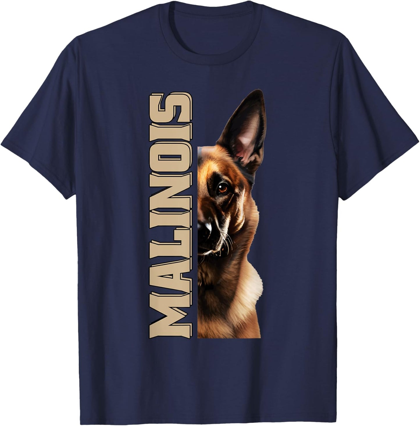 Malinois Dog Owner Love Belgian Malinois , Black, S T-Shirt - T-Shirt | Navy