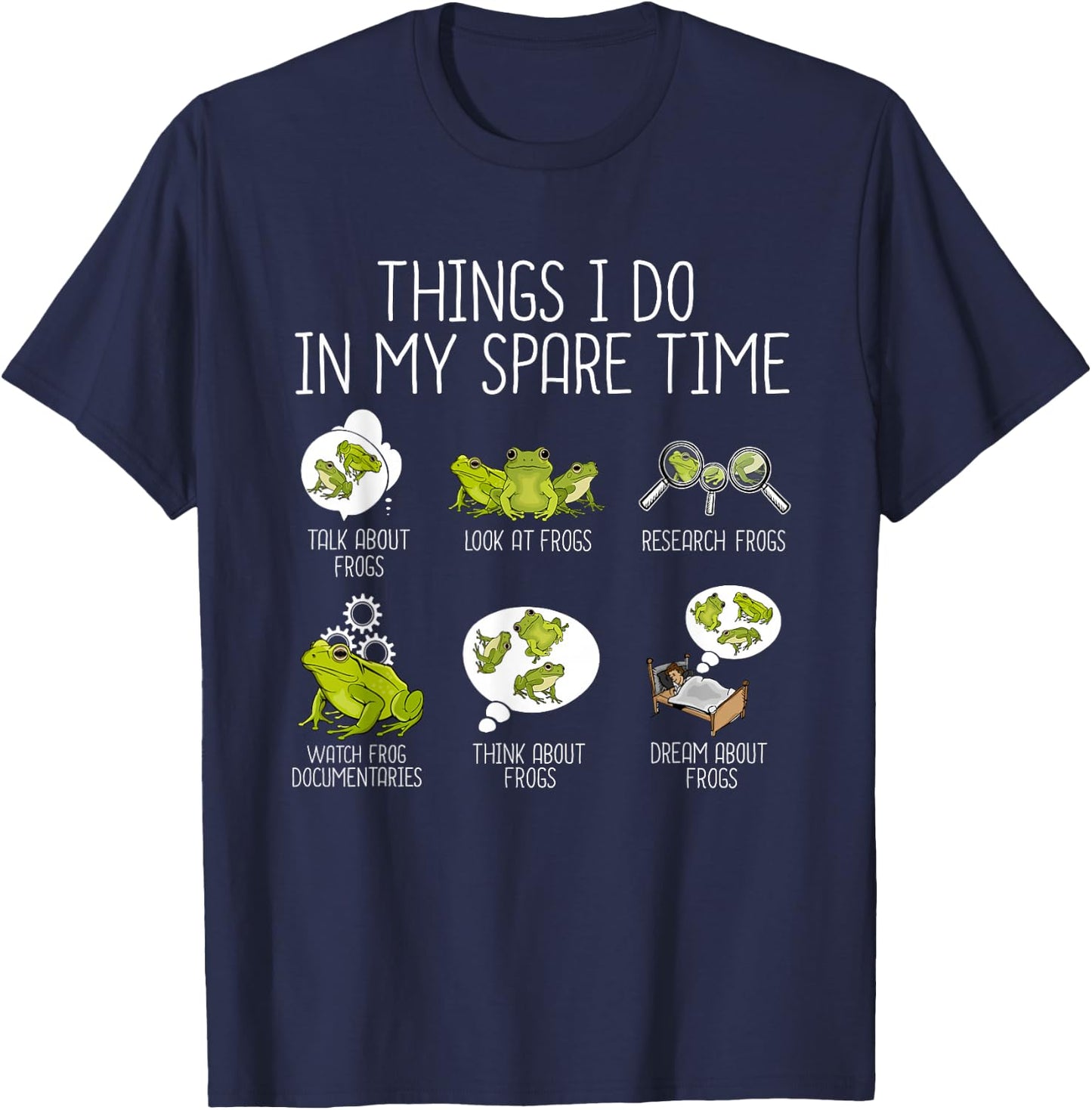Frog Lover Kids Funny Frogs Idea Boys Frog T-Shirt - T-Shirt | Navy