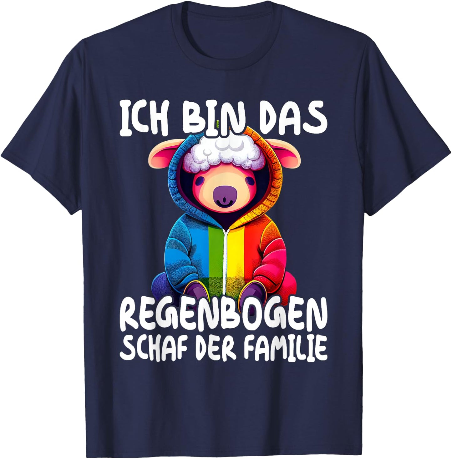 LGBT Regenbogen Schaf Gay CSD Bisexual Pride LGBTQ T-Shirt - T-Shirt | Navy
