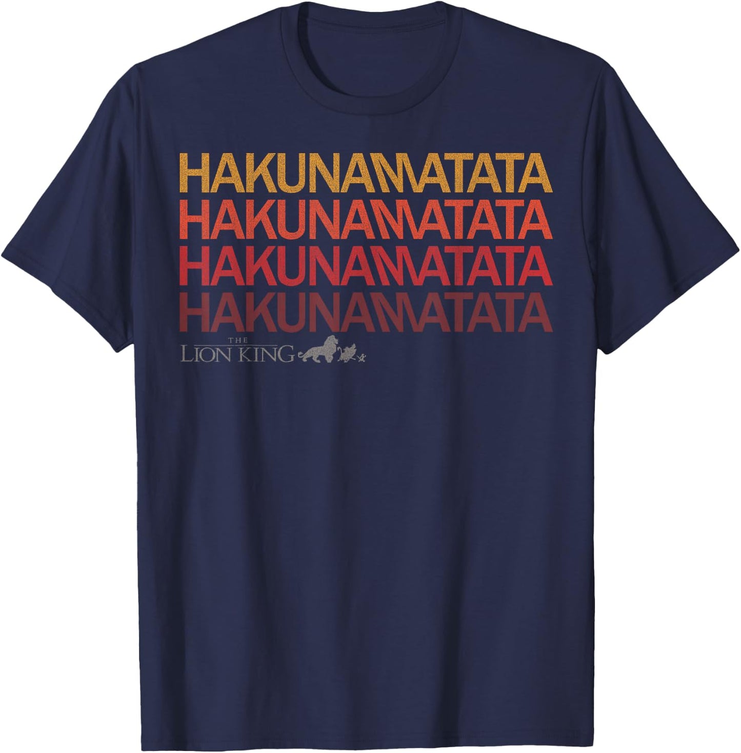 Disney Lion King Hakuna Matata Sunset Colors Graphic T-Shirt - T-Shirt | Navy