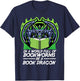 In A World Full Of Bookworms Be A Book Dragon T-Shirt - T-Shirt | Navy