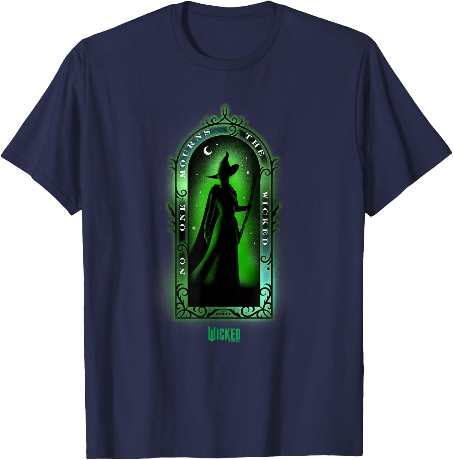 Wicked Elphaba No One Mourns The Wicked , Black, S T-Shirt - T-Shirt | Navy