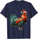 Chicken Santa Christmas Tree Lighting Xmas Funny T-Shirt - T-Shirt | Navy