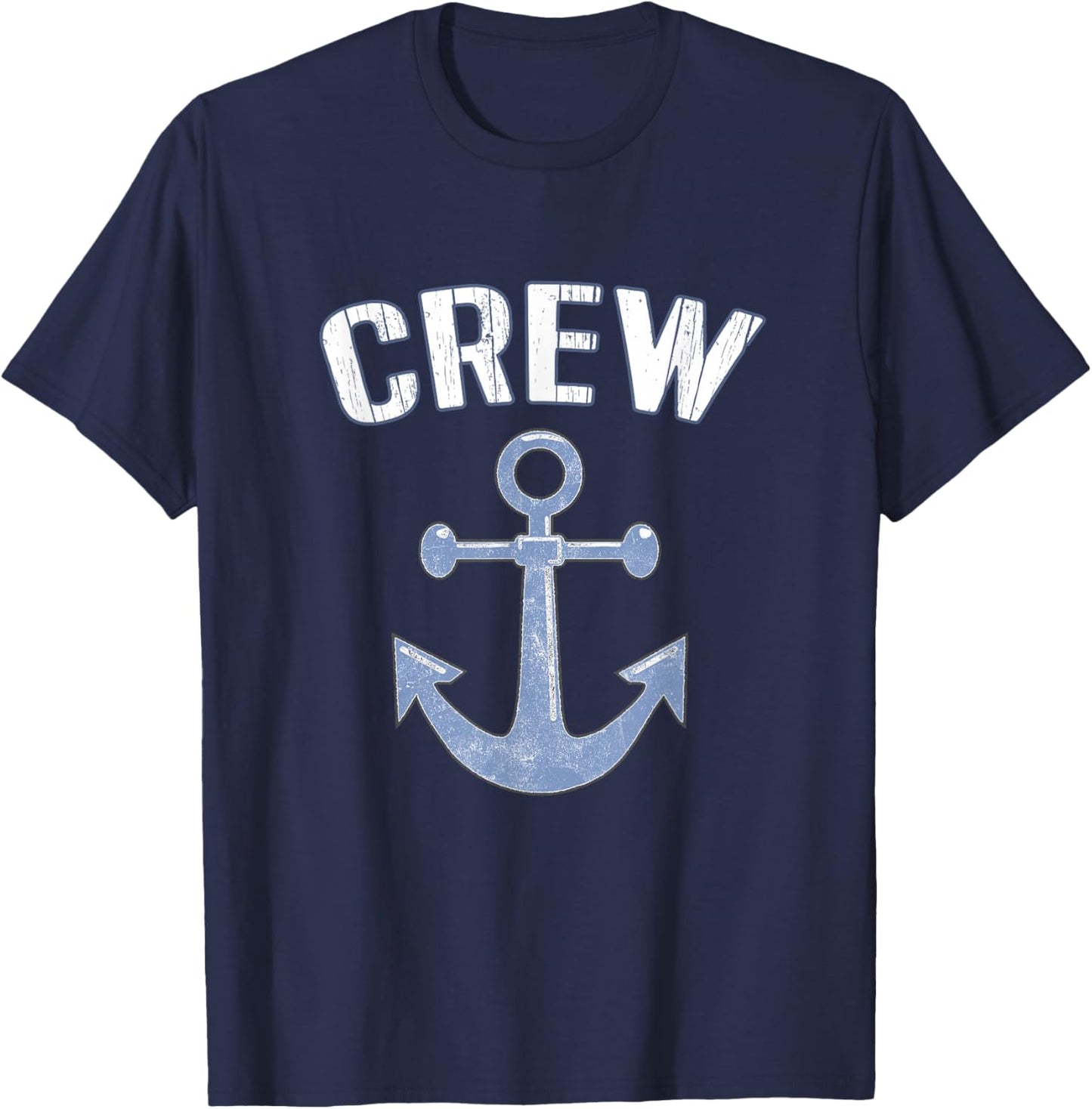 Boating Captain Crew Pontoon Nautical Gift Sailing Anchor T-Shirt - T-Shirt | Navy