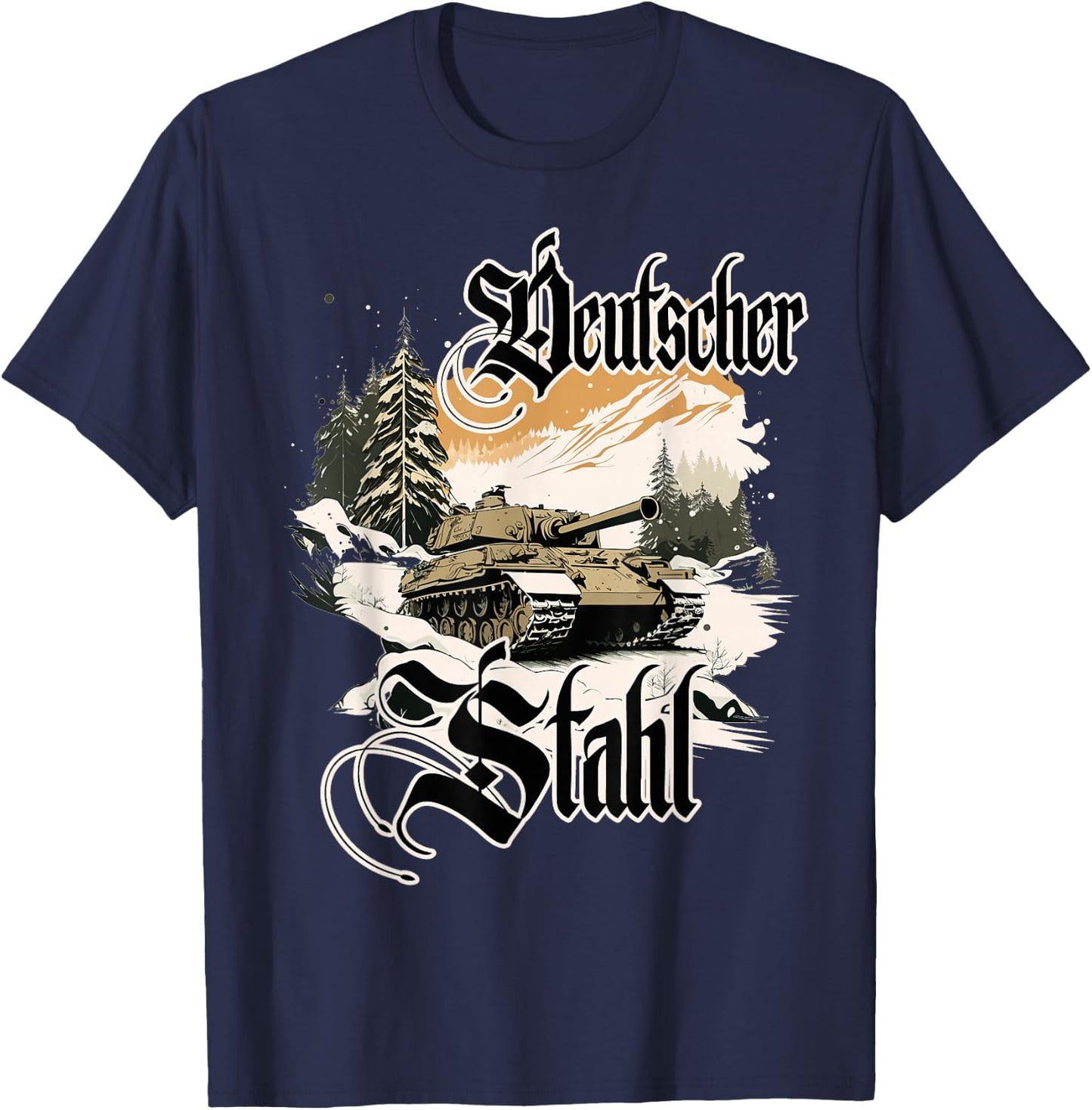 Deutscher Stahl Tiger Panzer 2 WK Panzerfahrer Soldaten T-Shirt - T-Shirt | Navy
