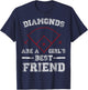 Diamonds Are A Girl's Best Friend Softball Baseball T Shirt T-Shirt - T-Shirt | Navy