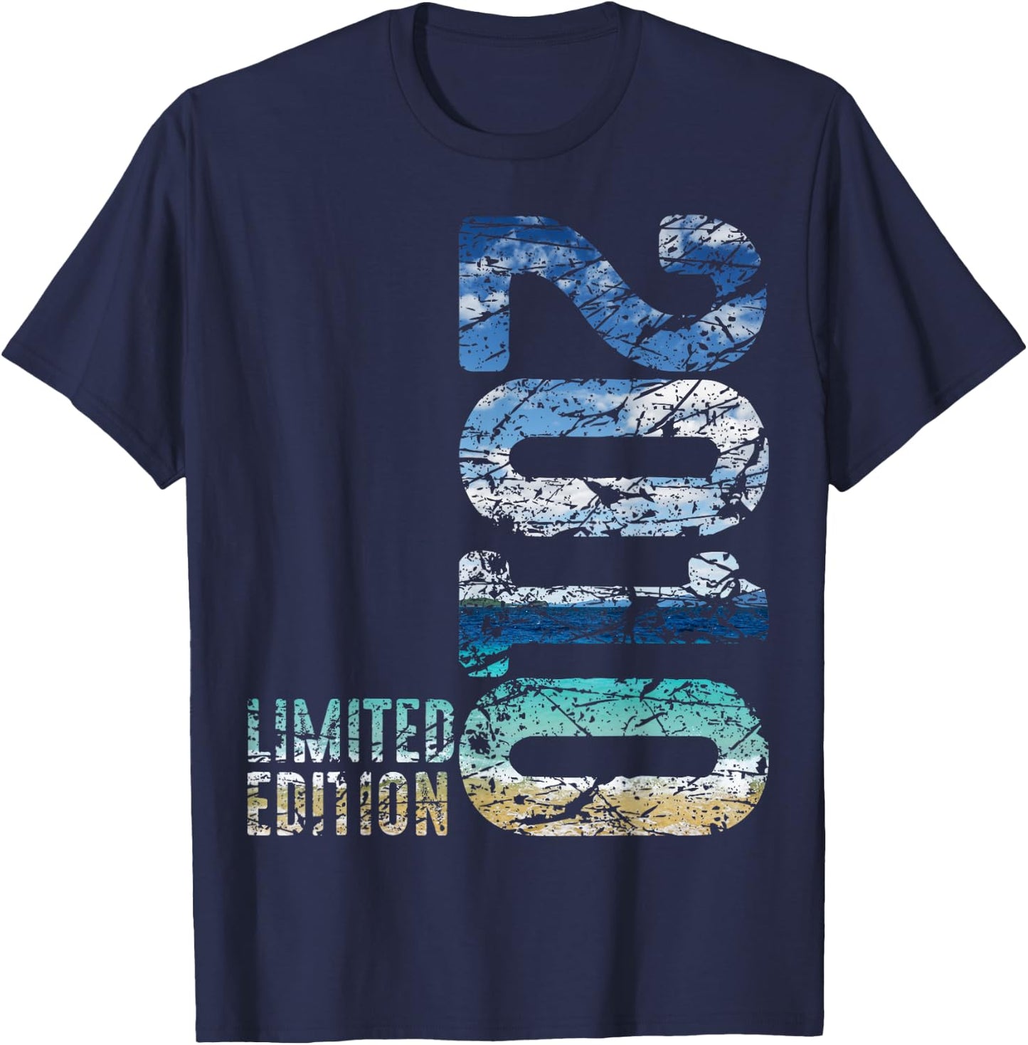 14th Birthday Boy Girl 14 Years 2010 Funny Gift , black T-Shirt - T-Shirt | Navy
