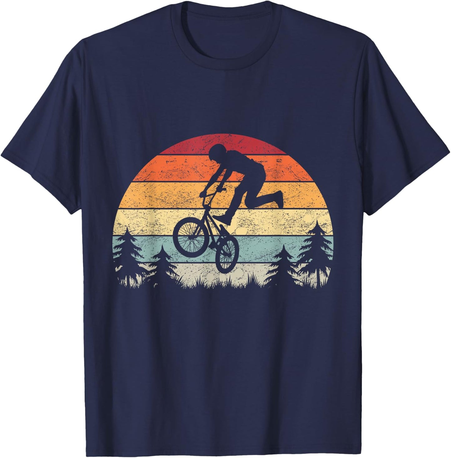 BMX Vintage Bicycle Fans BMX Stunt Boys BMX Accessory , black T-Shirt - T-Shirt | Navy