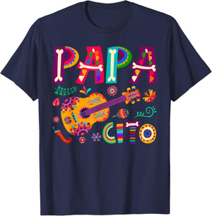 Cinco De Mayo Papacito Flower Papa Cito Mexican T-Shirt - T-Shirt | Navy