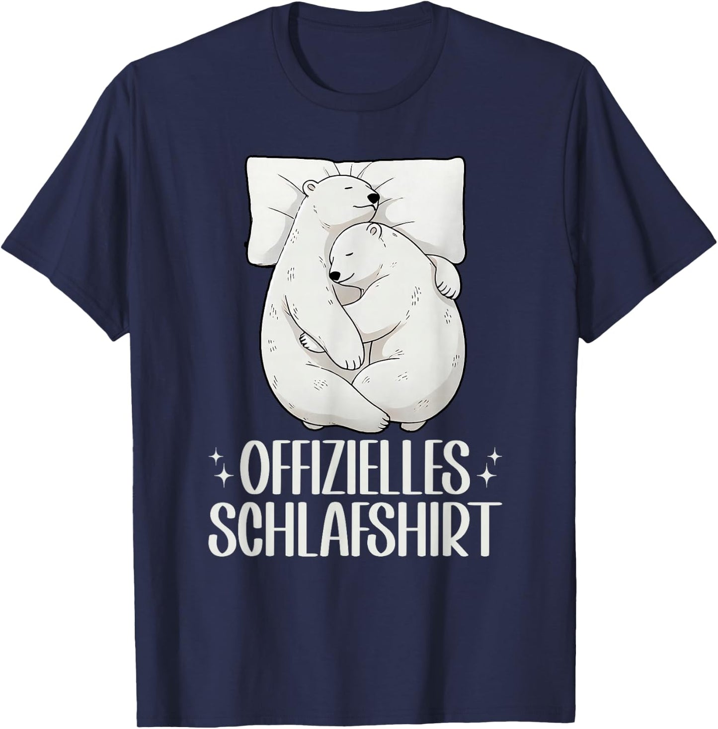 Polar Bear Official Sleep Shirt Funny Polar Bear Pyjamas , black T-Shirt - T-Shirt | Navy