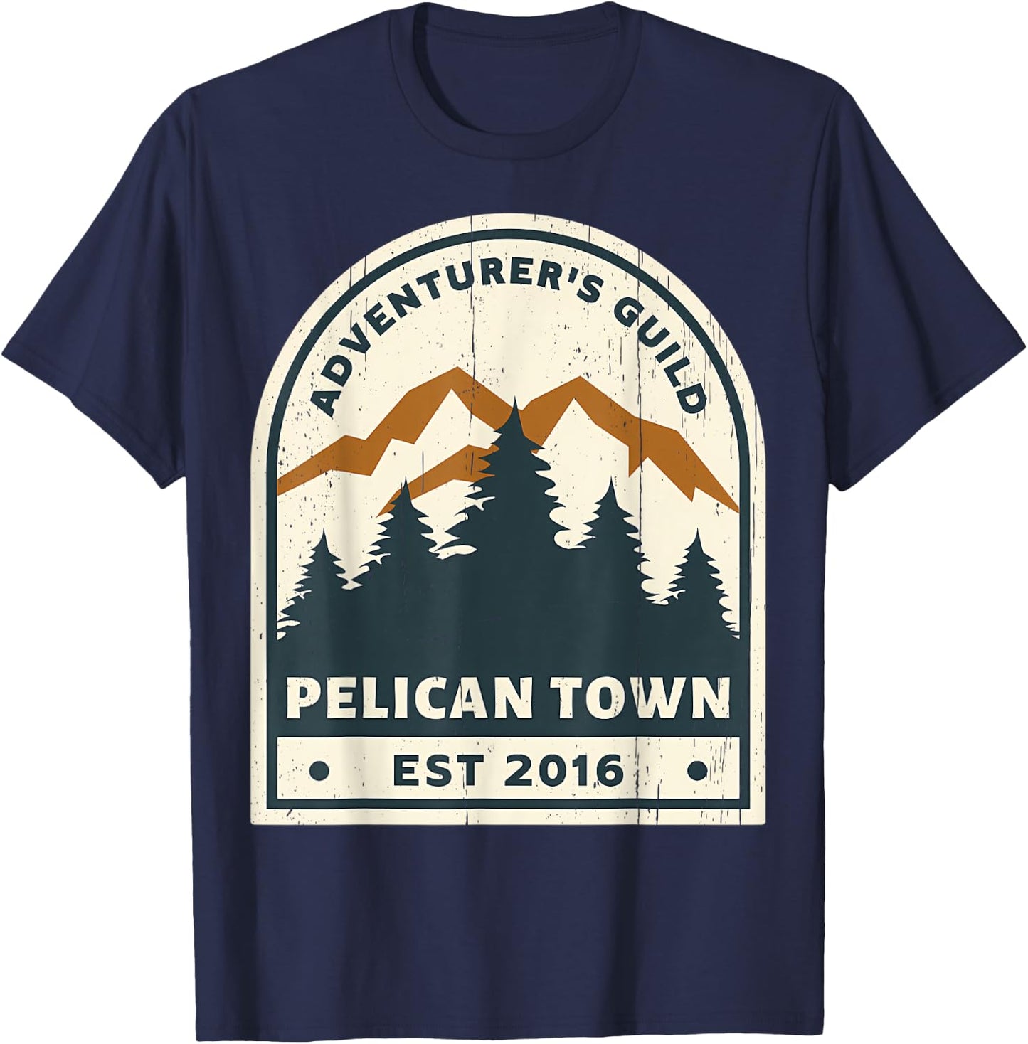 Adventurer Vintage Pelican Town 2016 Mountain Hiking T-Shirt - T-Shirt | Navy