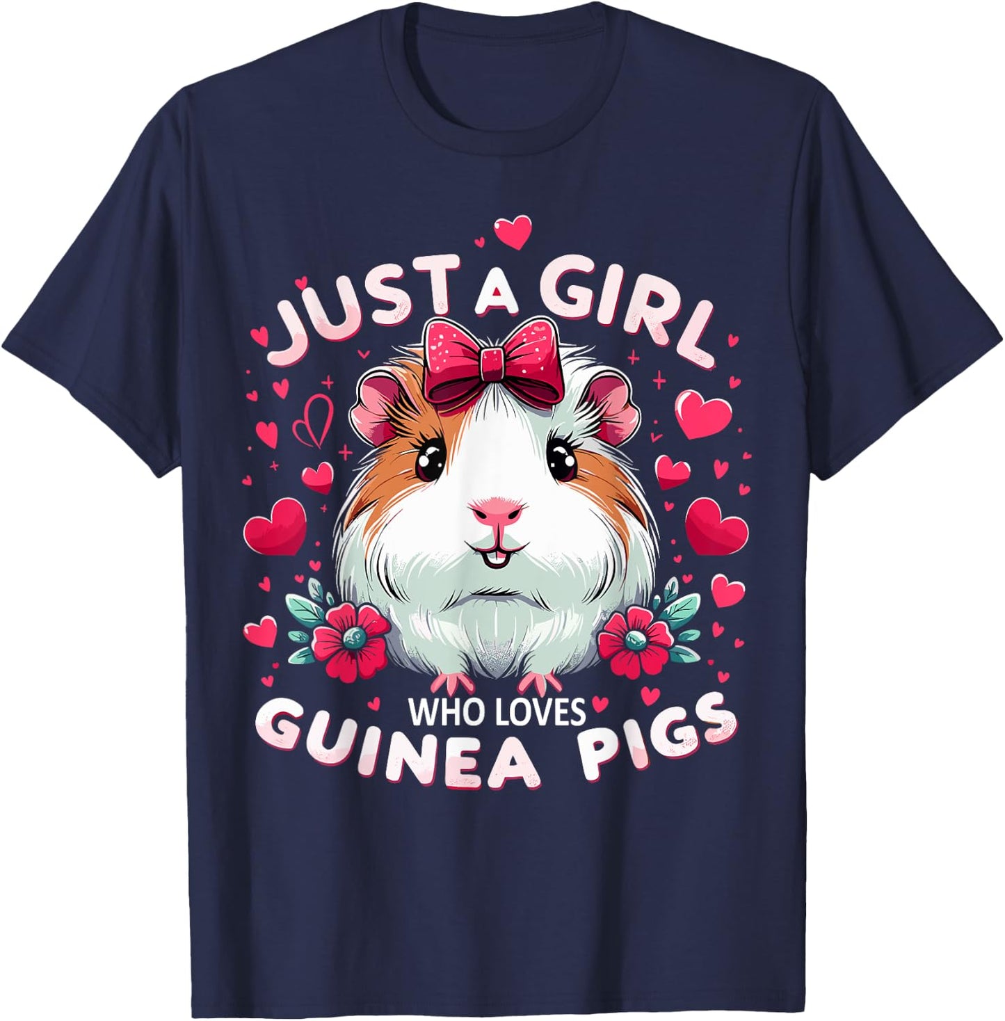 Just A Girl Who Loves Guinea Pigs Lover Mom T-Shirt - T-Shirt | Navy
