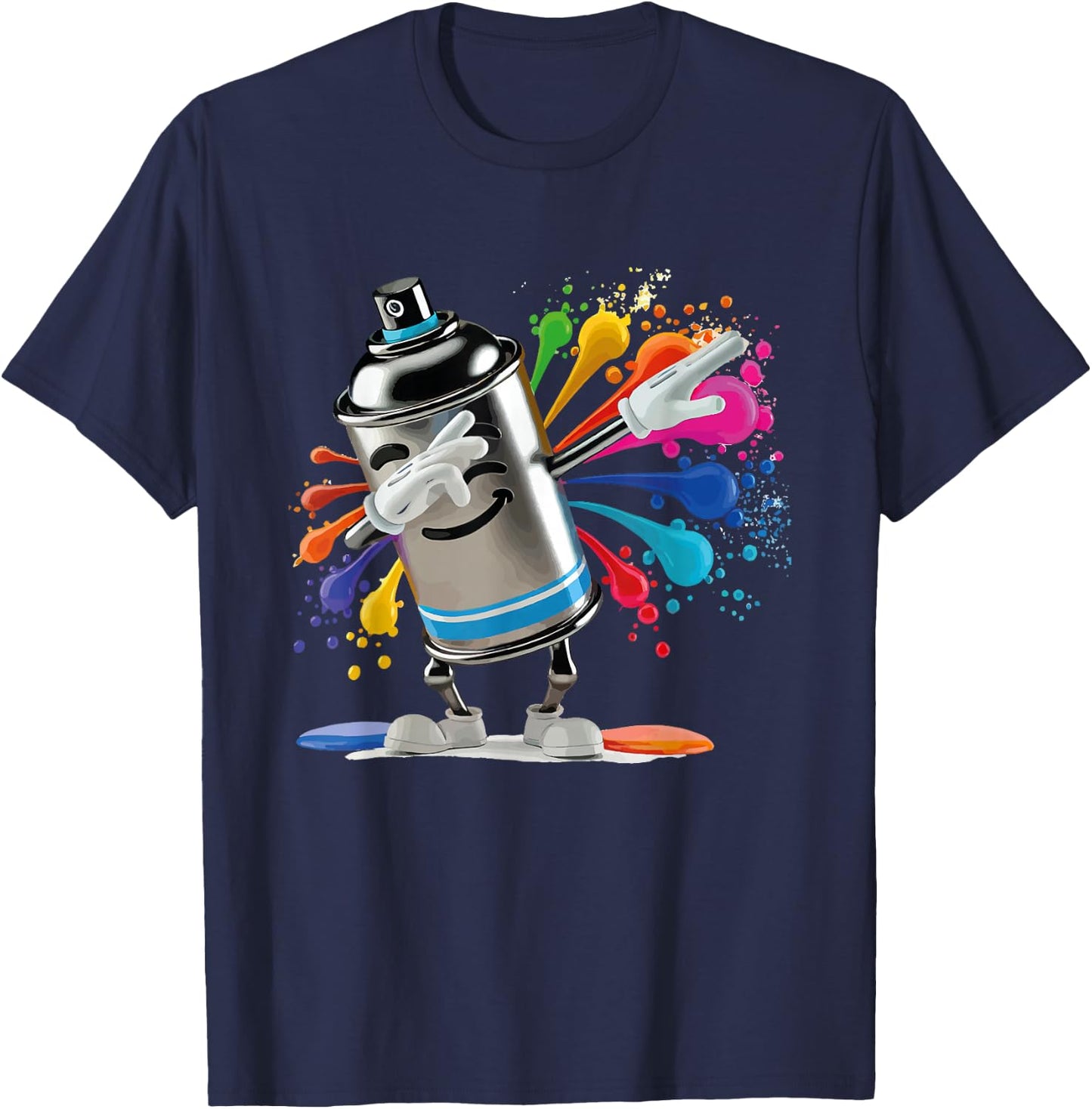 Graffiti Graffito Street Art Stencil Spray T-Shirt - T-Shirt | Navy
