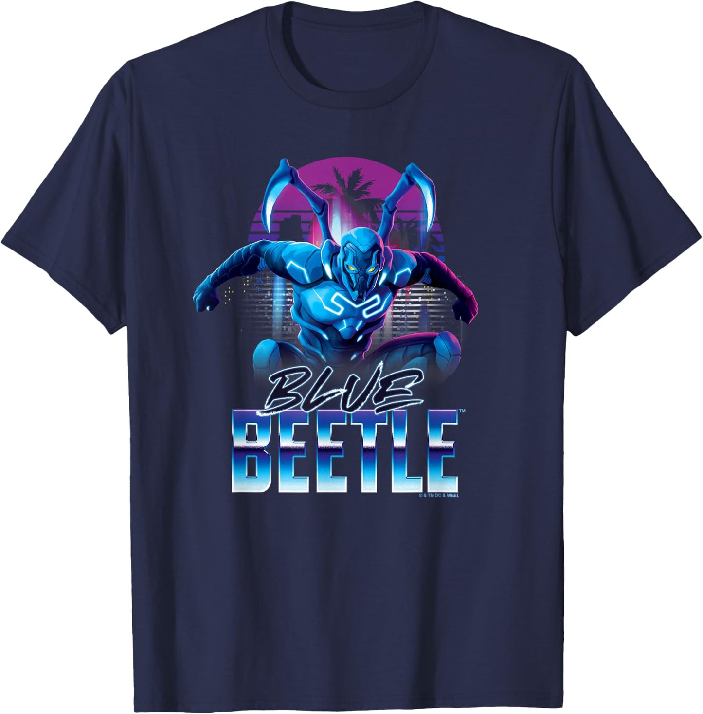 Blue Beetle Movie City Protector T-Shirt - T-Shirt | Navy