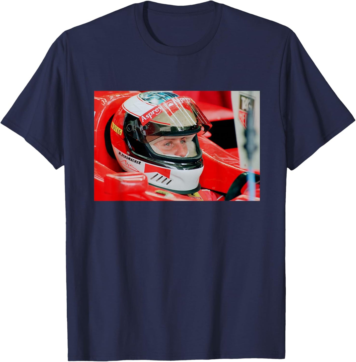 Rennfahrer Michael Schumacher Motor bei GP Silverstone T-Shirt - T-Shirt | Navy
