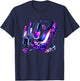 Purple Leopard Pattern High Heel Shoes Lipstick Nail Polish T-Shirt - T-Shirt | Navy