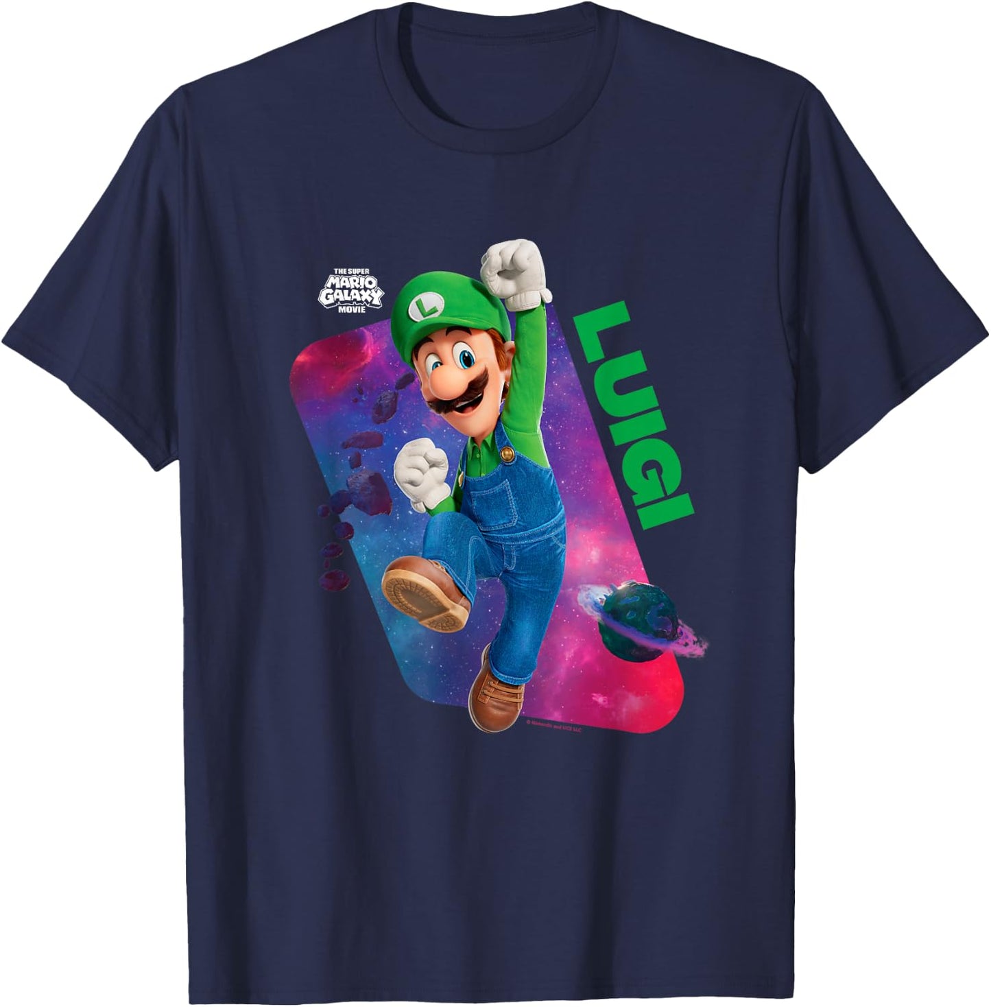 The Super Mario Galaxy Movie Luigi Steps Up T-Shirt - T-Shirt | Navy