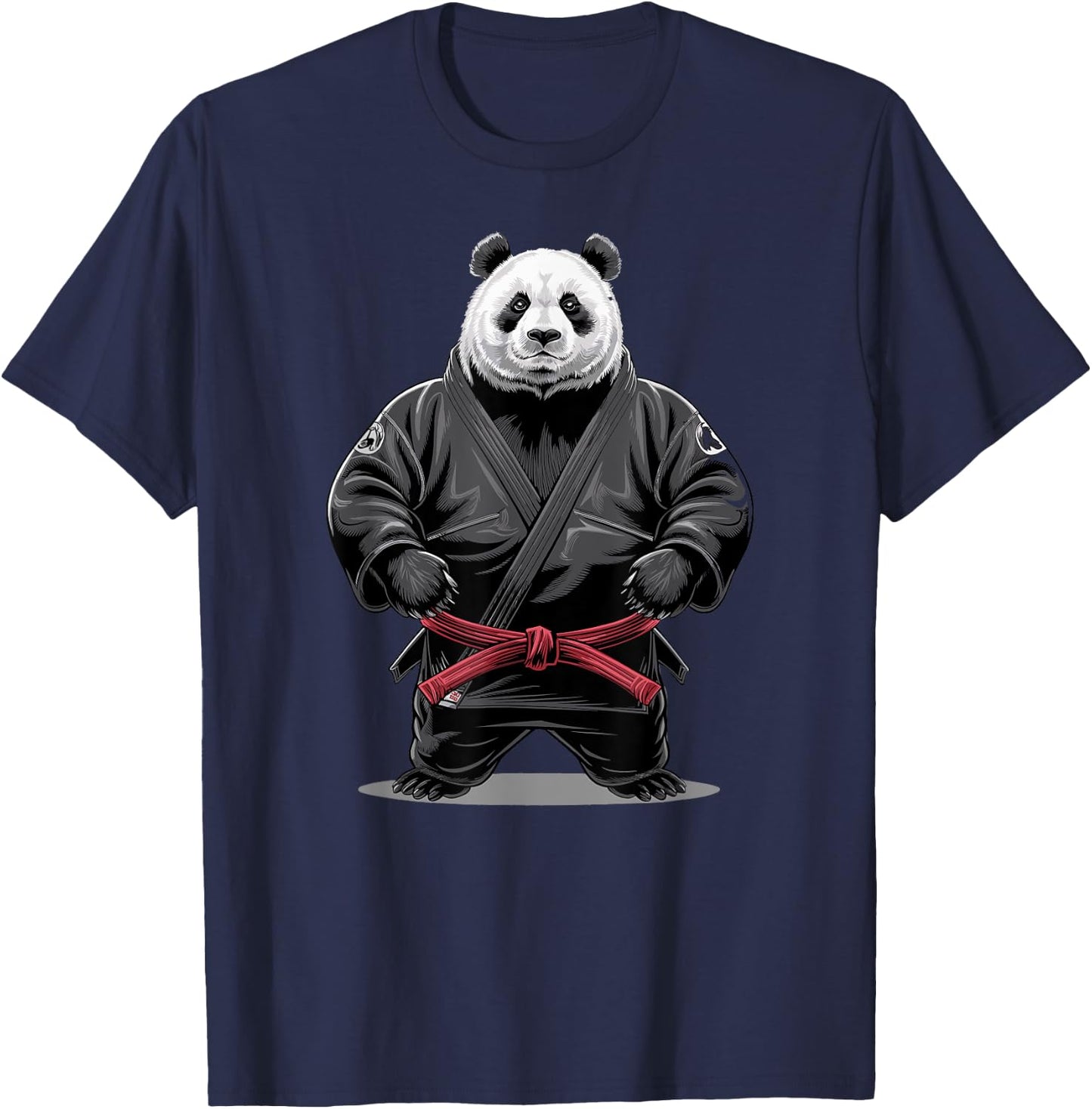 Martial Arts Panda Judo Black Belt Red Fighter T-Shirt - T-Shirt | Navy