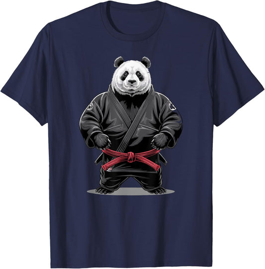 Martial Arts Panda Judo Black Belt Red Fighter T-Shirt - T-Shirt | Navy