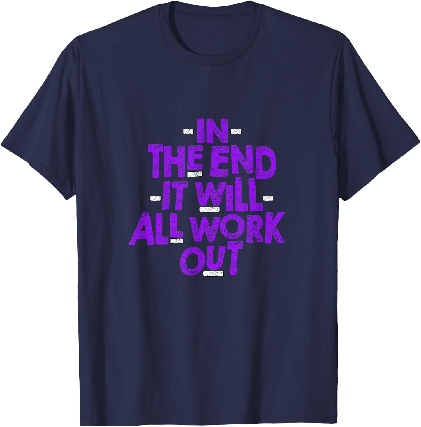 Purple Color All Work Out Purple Graphic T-Shirt - T-Shirt | Navy