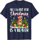 I Want For Christmas Is A Beaver Xmas Tree Lights T-Shirt - T-Shirt | Navy