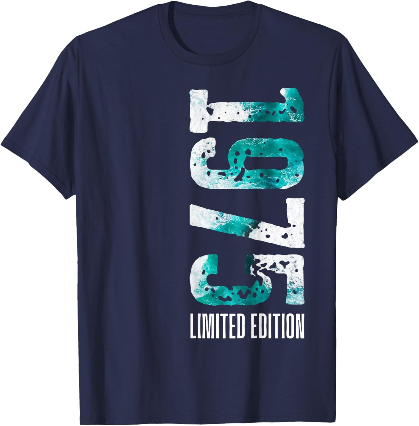 Limited Edition 1975 Man Woman 50th Birthday 50th Birthday , Black, S T-Shirt - T-Shirt | Navy