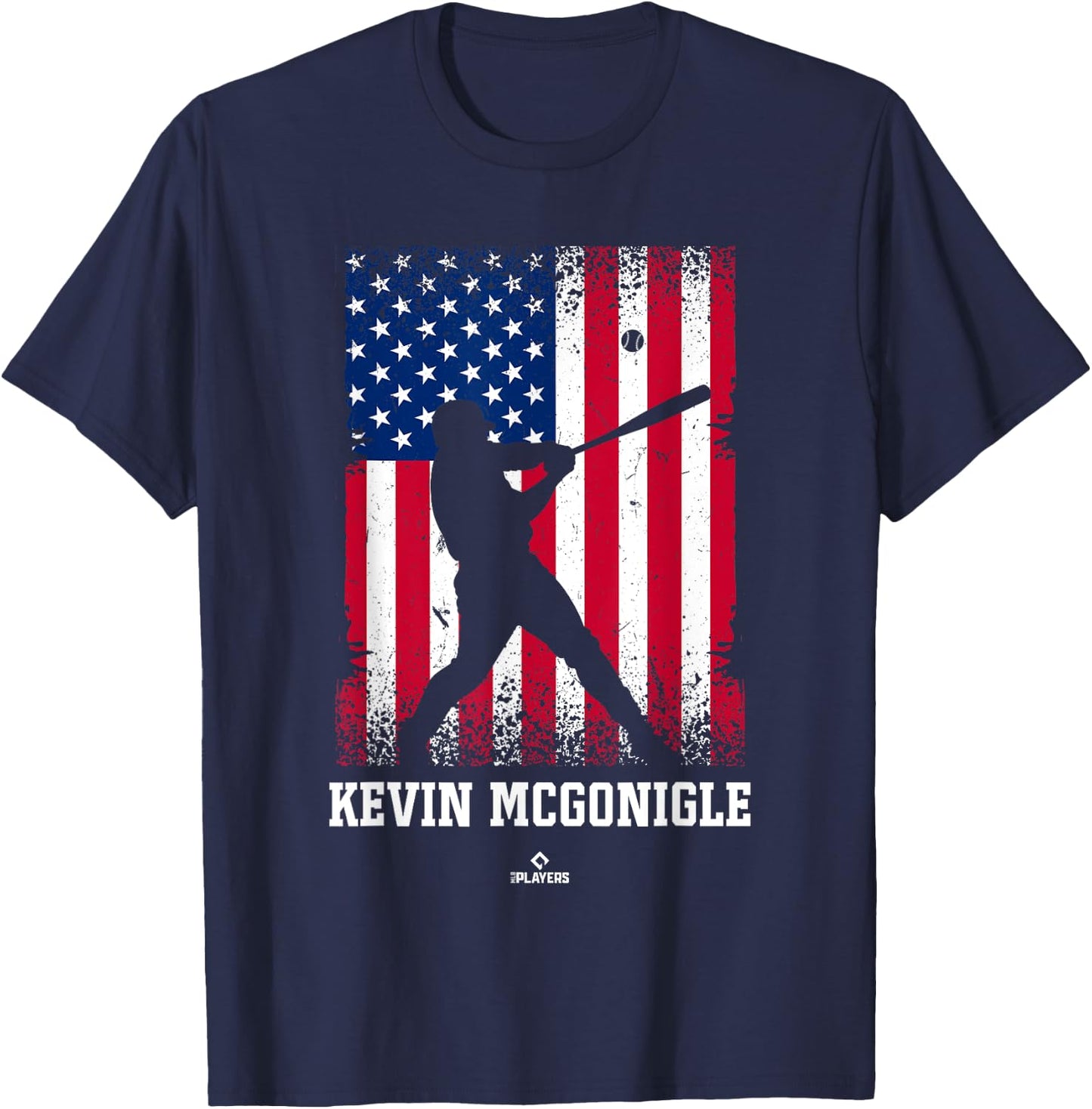 American Flag Swing Kevin McGonigle Prospect Baseball Fan T-Shirt - T-Shirt | Navy