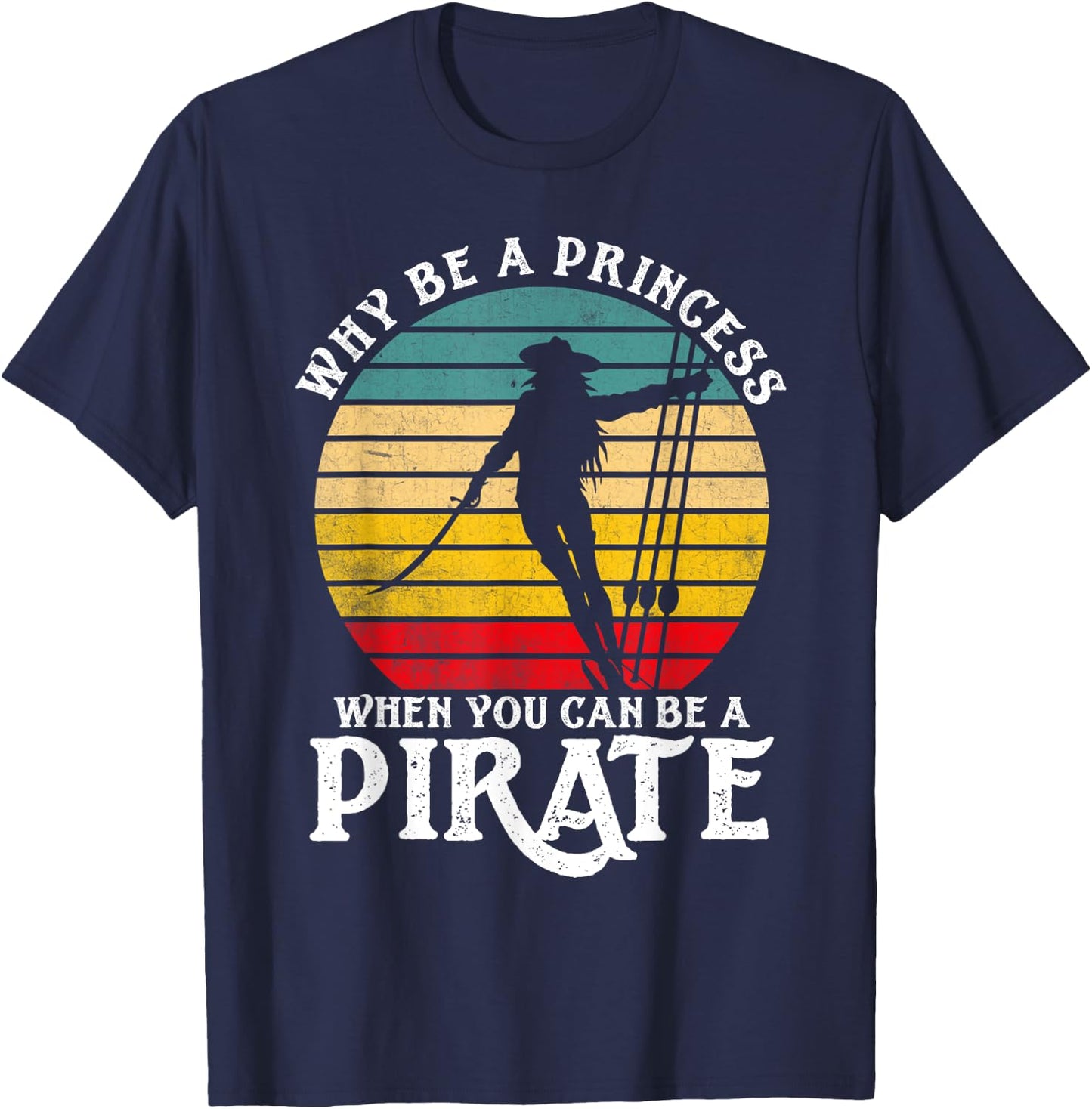 Funny Pirate Freebooter Gifts Lover Of A Caribbean T-Shirt - T-Shirt | Navy