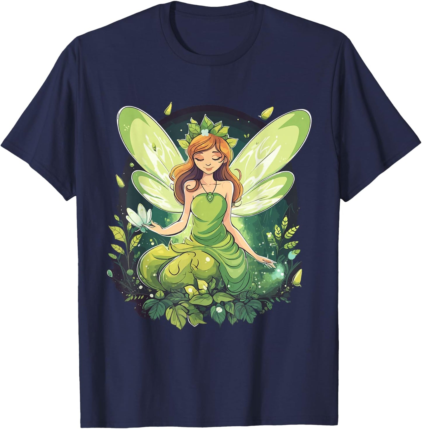 Forest Fairy , black T-Shirt - T-Shirt | Navy