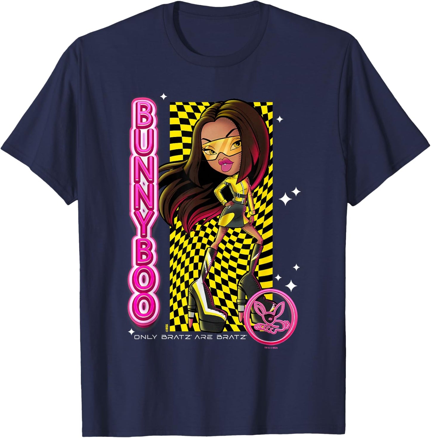 Bratz Bunny Boo Only Bratz are Bratz Sasha Vintage Poster T-Shirt - T-Shirt | Navy