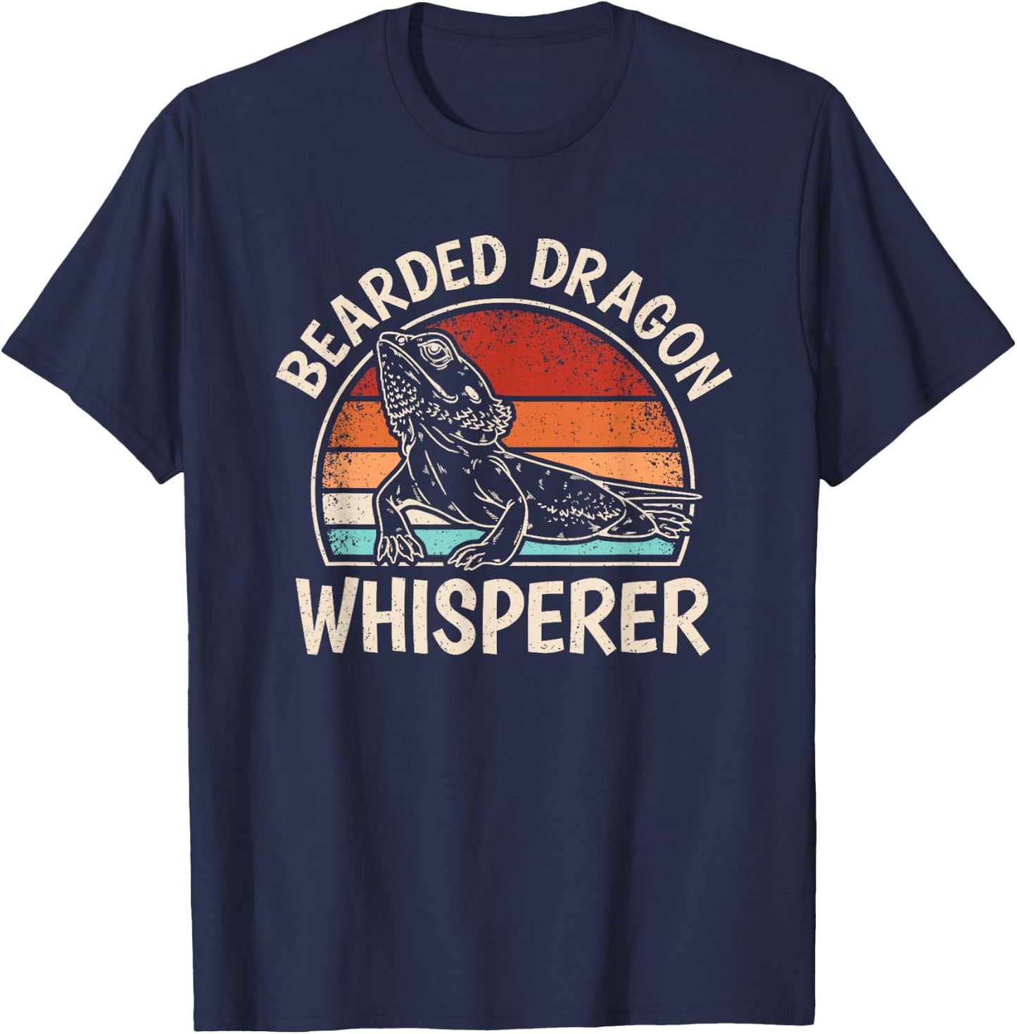 Retro Bearded Dragon Whisperer Reptile Lizard Men Women T-Shirt - T-Shirt | Navy
