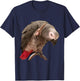 Funny African Grey Parrot Waving T-Shirt - T-Shirt | Navy