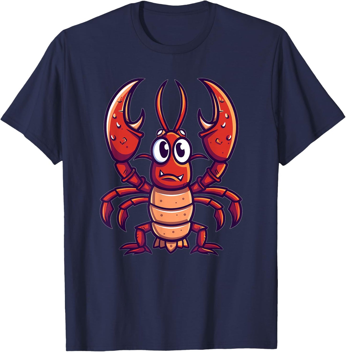 Cute Lobster I Kids Lobster T-Shirt - T-Shirt | Navy