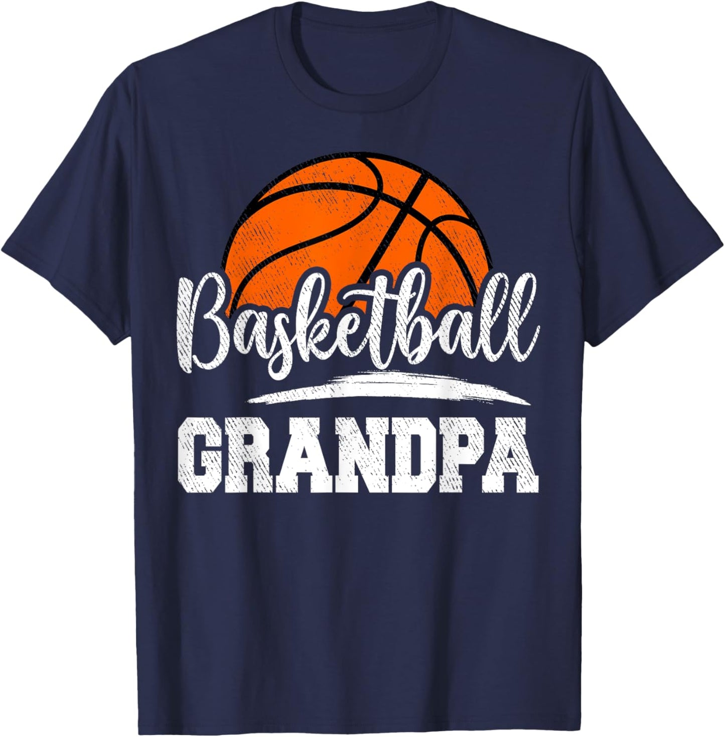Basketball Grandpa Basketball Player Game Day Father's Day T-Shirt - T-Shirt | Navy