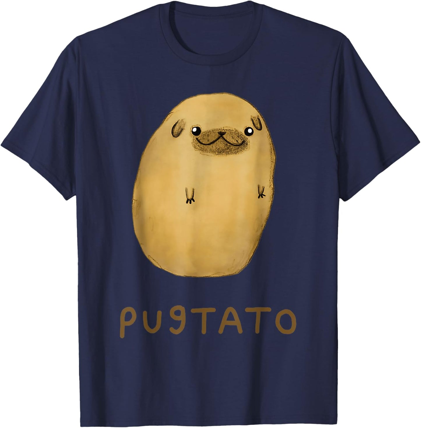 Pugtato Kartoffel-Hunde T-Shirt - T-Shirt | Navy