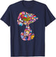 Peanuts Snoopy Silhoutte Pattern , black T-Shirt - T-Shirt | Navy