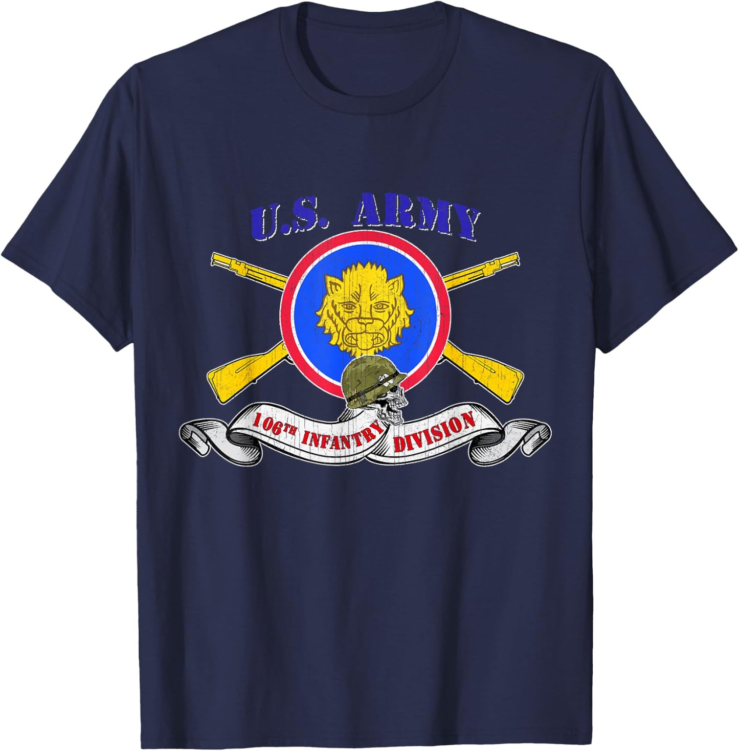 106th Infantry Division 106th ID Veteran Vintage Gifts T-Shirt - T-Shirt | Navy
