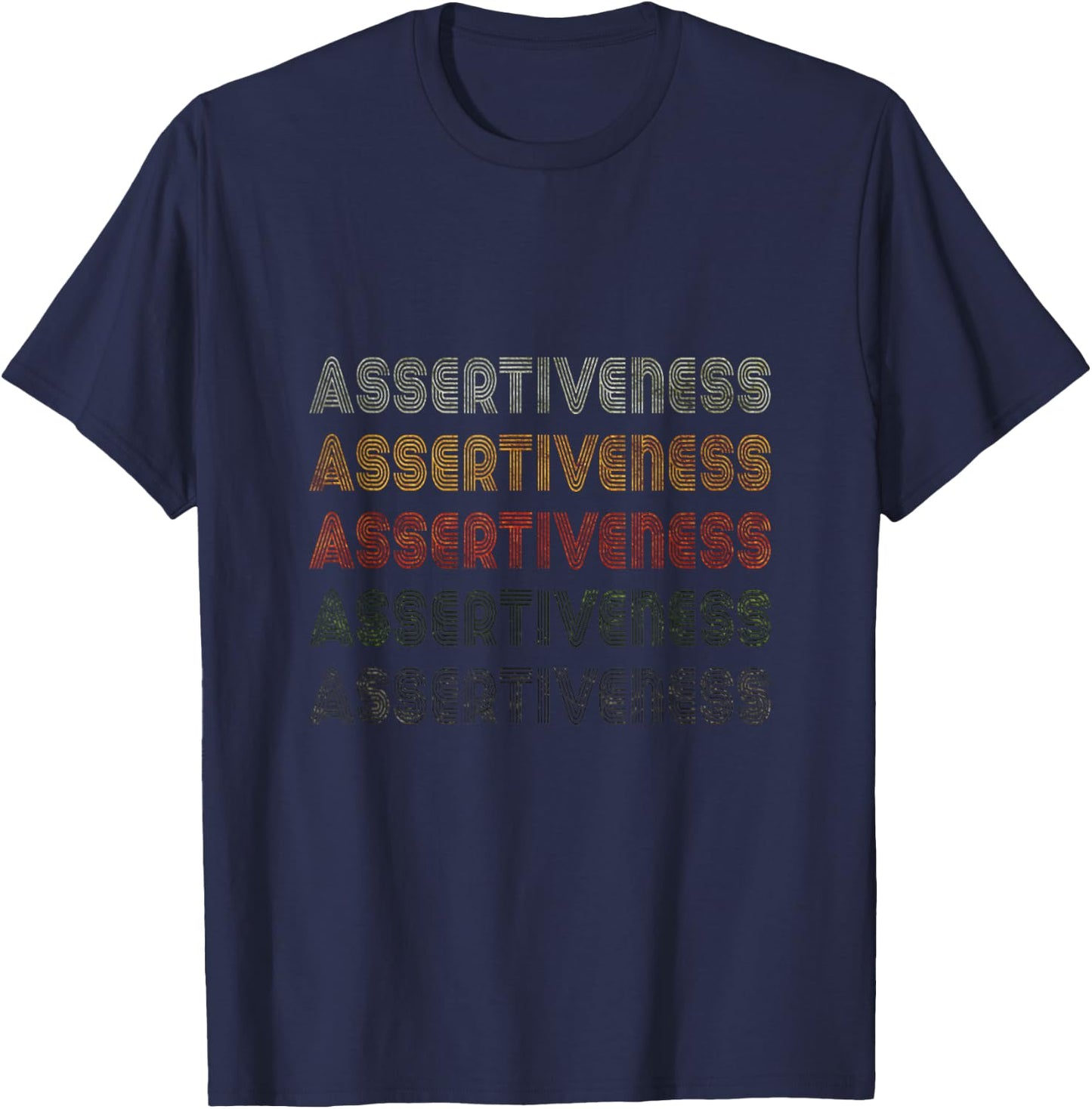 Love Heart Assertivité Grunge Style Vintage Assertivité T-Shirt - T-Shirt | Navy