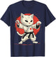 Judo Cat , Black, S T-Shirt - T-Shirt | Navy